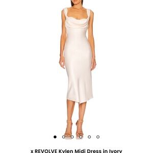 Elegant Ivory Midi Dress